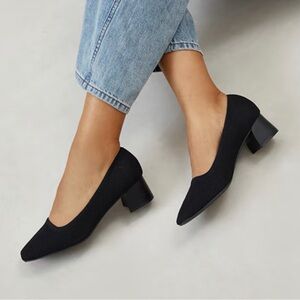 Vivaia Melody Pro Black Square Toe Chunky Heel